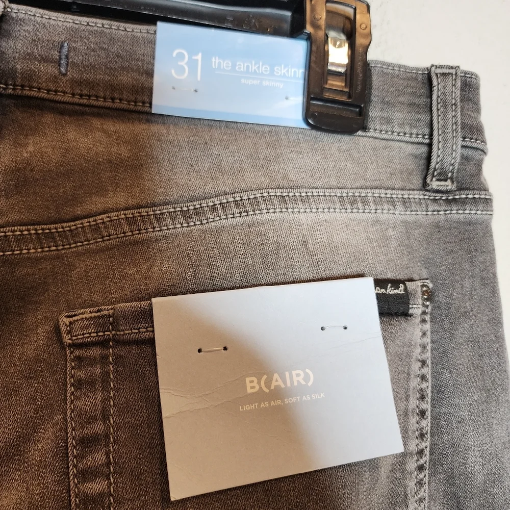 NWT 7 For All‎ Mankind B(air) Denim Grey Ankle Skinny Jeans Women's Size 31 (12)
